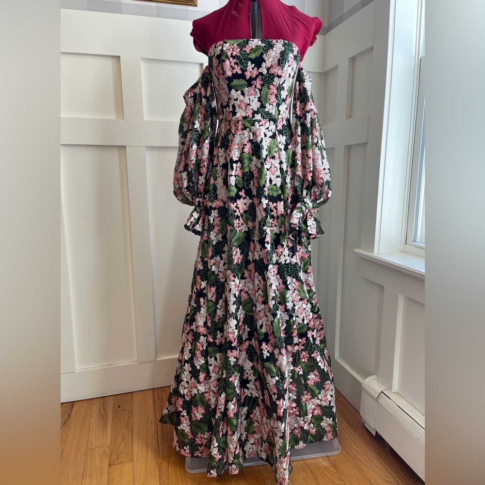 ASOS Floral Off-Shoulder Maxi Dress